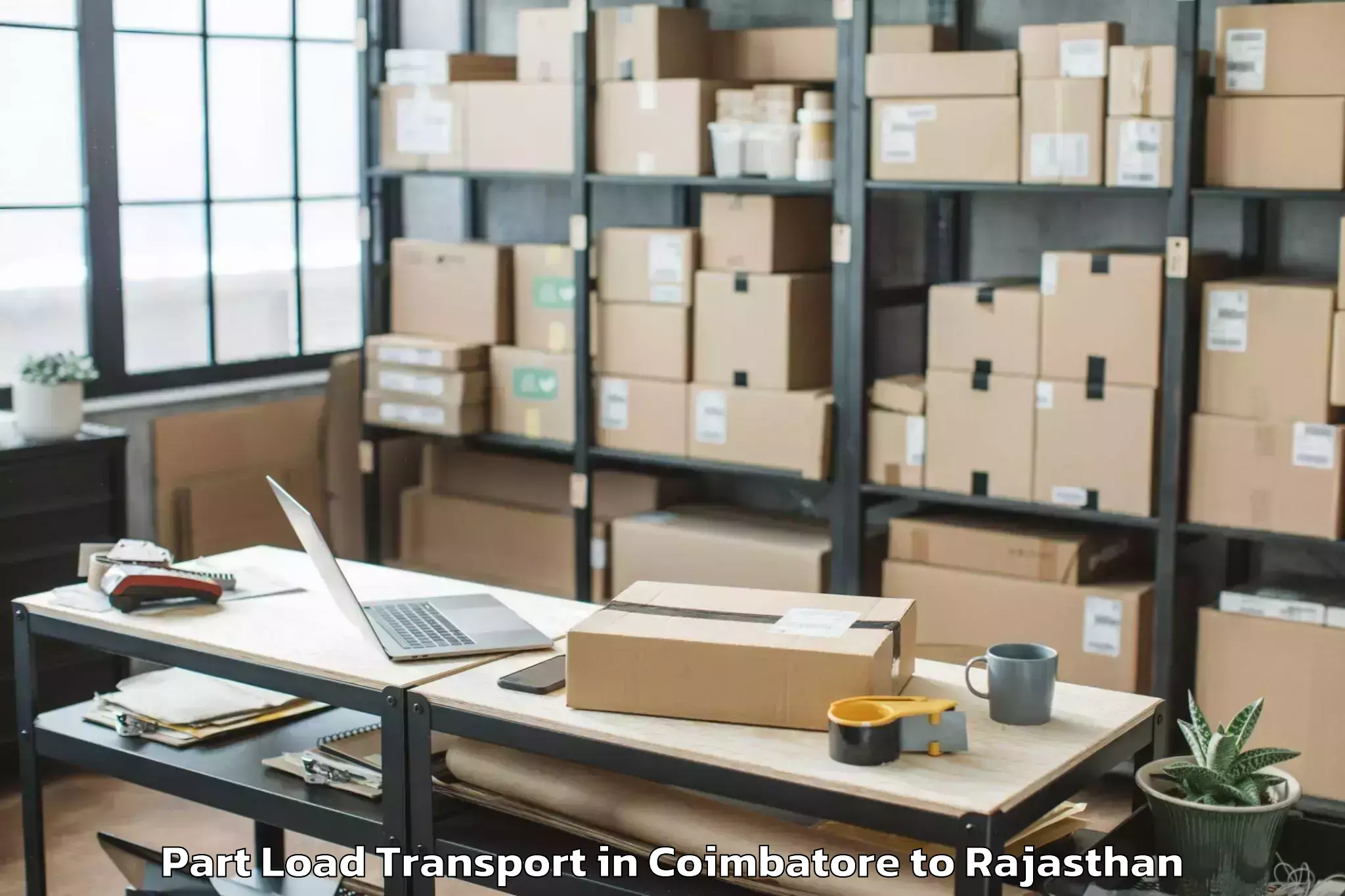 Hassle-Free Coimbatore to Sapotra Part Load Transport